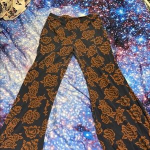 floral antique vibe pants wide leg